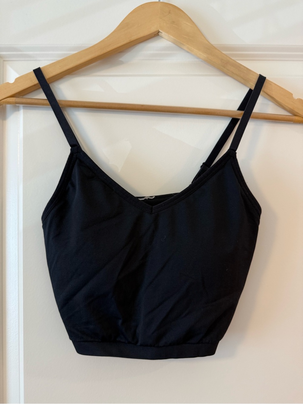 Fabletics Black Cropped Tank Bralette